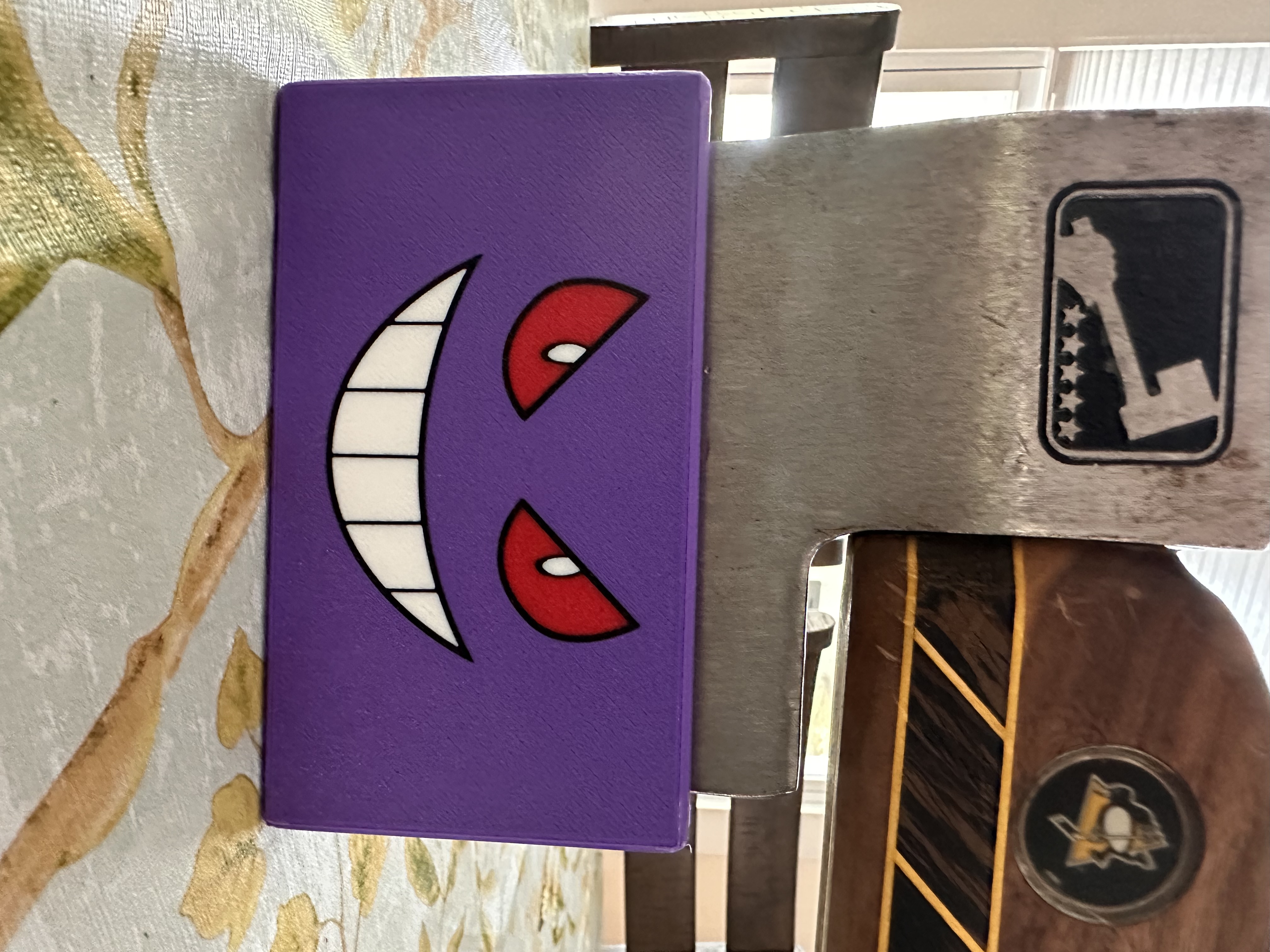 Custom Gengar Pokemon hatchet sheath — purple multicolor