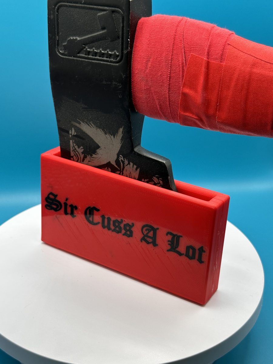 Sir Cuss A Lot custom sheath on hatchet